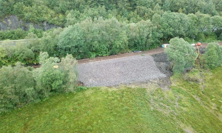 West Highland Line re-opens after flooding. Photo: Network Rail