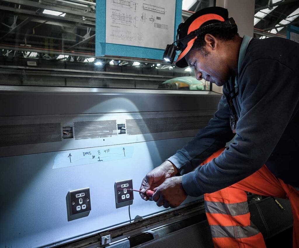 Charging points, information screens and LED lighting are being installed by Porterbrook.
