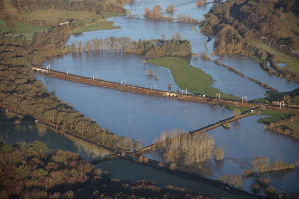 Storm Christoph impact on railway