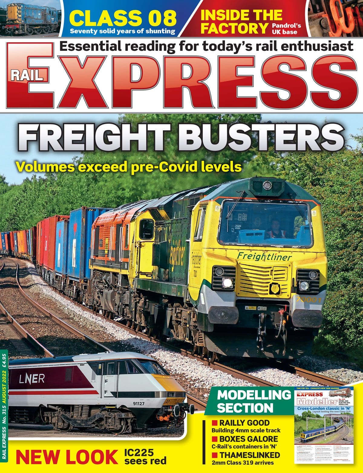 Front cover of Rail Express August issue